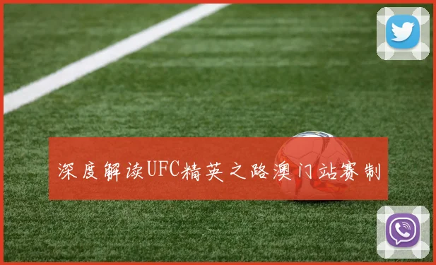 深度解读UFC精英之路澳门站赛制